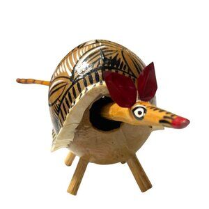 Vintage Whimsical Oaxacan Alebrijes Armadillo Bobblehead & Tail Handcrafted